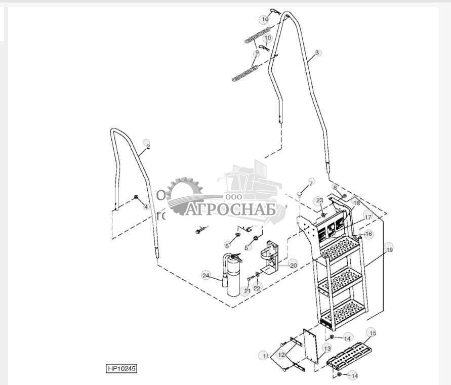 LADDER, HANDRAILS AND EXTENSION 